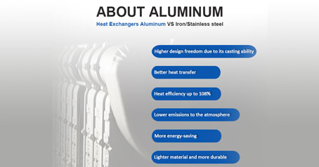 Varmevekslere Aluminium VS Jern/rustfrit stål